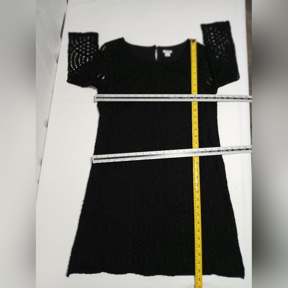 J.Crew Factory 3/4 Sleeve Lace Shift Dress. Size 10 - Picture 4 of 13